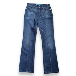 ESCADA SPORT KATE Blue bootcut jeans contrast stitch detail size 38